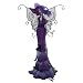 Butterfly Lady Jewelry Stand Doll Layered Gown 13H Purple