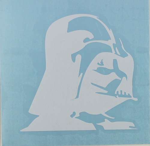 Licenses Products Star Wars Darth Vader Profile Rub-On Sticker, White