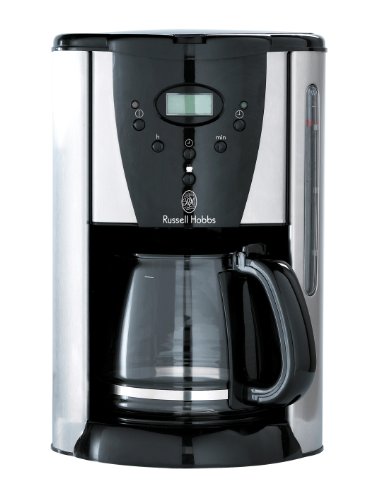 Russell Hobbs 12693-56 Café Timer Cafétière Classique 1,8 L Inox 20 Tasses LCD Noire