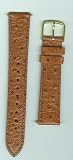 Genuine TIMEX Mens Brown Dot Pattern Leather Strap, wide end-piece 18mm, width 16mm, length 6 -3/4in