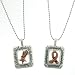 Pair of Copper and Silver Pendant Necklaces -