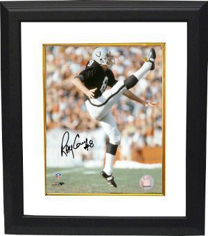 Ray Guy signed Oakland Raiders 8x10 Photo Custom Framed