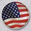 AutoCoaster ~ American Flag ~ Tile Drink Coaster for car cupholder ~ code 082