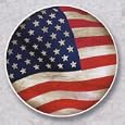 AutoCoaster ~ American Flag ~ Tile Drink Coaster for car cupholder ~ code 082