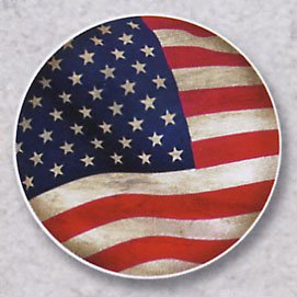 Click here to buy AutoCoaster ~ American Flag ~ Tile Drink Coaster for car cupholder ~ code 082 by Highland Graphics Creative Ventures.