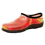 Sloggers 5104RD07 Womens Garden Shoe, Paisley Red, Size 7