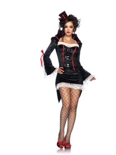 2PC.Vampire Seductress,velvet jacket w/stay up collar and skirt