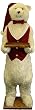 58" Huge Life-Size Plush Standing Butler Polar Bear Christmas Display