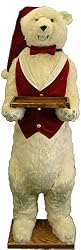 58" Huge Life-Size Plush Standing Christmas Butler Polar Bear