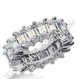 950 Platinum Diamond Eternity Wedding Bands, Shared Prong Setting 12.00 ct. DEB244PLT thumbnail