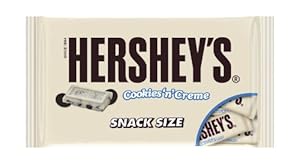 Hershey's Cookies 'n' Creme Snack Size Bars, 10.35 Ounce Bag (Pack of 4)