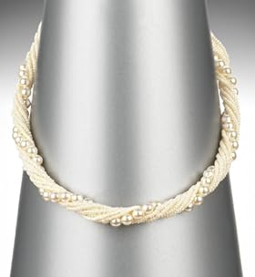 Faux Pearl Beaded Knot Necklace