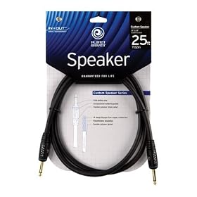 Planet Waves 25' Custom Series Mono 1/4 Speaker Cable