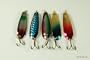 Lot of 5 New 3" Trolling Spoon Fishing Lures - 1/8 Oz