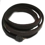Brown Leather Cord Adjustable Snap Button Bracelet