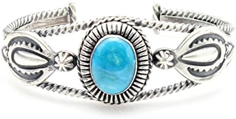 L7 EnterprisesThree Wire Sterling Silver Bracelet with Chrysocolla Setting
