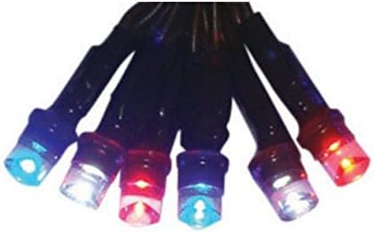 Celebrations Led Light String Sparkler Stars Light Set 8.5' Spare Led Bulbs And Fuses Red, White &amp; B