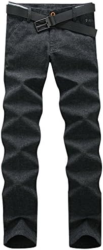 Pexs Men's Black Premium Straight Slim Fit Thin Casual Outdoor Pants 31