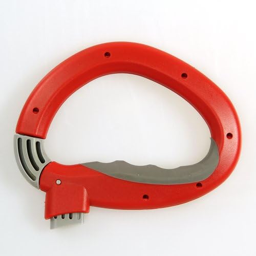 Portable Carry Food Machine Handle Carry Bag Hanging Ring Shopping Helper Tools Red