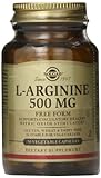 Solgar L-Arginine 500 mg Vegetable Capsules - 50 Capsules