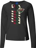 Minnesota Wild -Black- Junior's Astronomy Split Neck Top