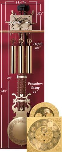 Kieninger 06K Cable-Driven, Triple-Chime Movement with Automatic Chime Sequence
