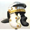 Gallic Guard Helmet - Imperial Roman Armor with Brass Accents