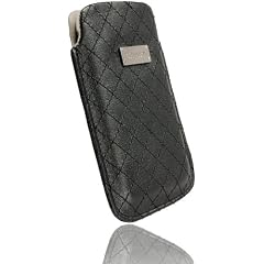 Krusell Coco Leder Etui Tasche f�r Samsung Galaxy Ace S5830 schwarz