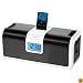 Homedics DP-900 Portable DocknParty iPod Docking Station with FM Clock Radio Black/White