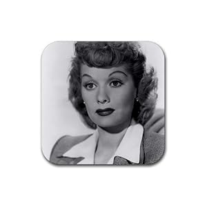 Lucille Ball Lucy Rubber Square Coaster set (4 pack) Great Gift Idea