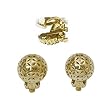 Gold Tone Ball Clip-On Earrings Fashion Jewelry