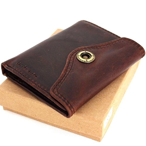 Men Money Genuine Leather Slim Wallet Skin Coin Natural Pocket Purse Retro Style Gift Free Shipping