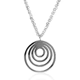 Sterling Silver Multistrand Teardrop Necklace 18