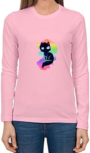 Large Pink Elegent Puzzle Rainbow Waterfall T-shirt By Hommcbr - Women