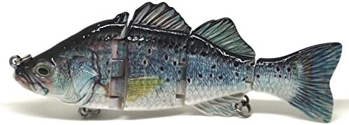 4" &amp; 6" Fishing Swimbait Lure Life-like Perch Rainbow Crappie Bluegill Striper (E, 4 Inches)