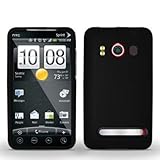 Black Rubberized Snap-On Hard Skin Case Cover for HTC Sprint Evo 4G Phone N ....
