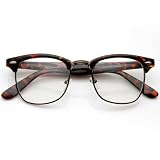 FRAMEWORK - Vintage Inspired Classic Clubmaster Nerd Wayfarers UV400 Clear Lens Glasses