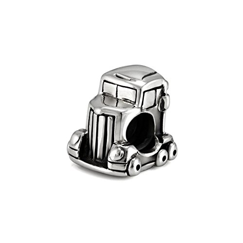 Ohm Beads Sterling Silver Trailer Truck Bead Charm