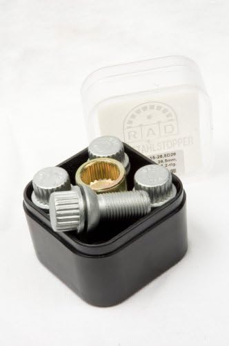 RAD German 2 Piece Wheel Locks 14mmx1.5, 27mm Shank, R14 Ball Seat Seat, 19mm Key Hex (Porsche, ALL ex. Cayenne)