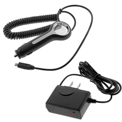 OEM Rapid Car Charger + OEM Home Travel Charger for Verizon Motorola Droid A855 Cell Phone