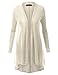 Doublju Womens Long Sleeve Basic Casual Comfy Open Cardigan