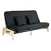 Paris Futon Frame and Serta Mattress Set- Black(Full)