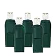Set of 50 Commercial Warm White Clear LED Wide Angle Christmas Lights Green Wire