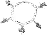  : Alice in Wonderland 5 Charm Sterling Silver Bracelet