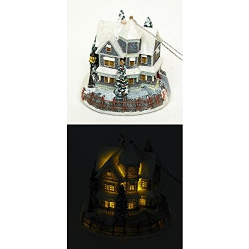 Thomas Kinkade 1998 Gathering Lighted Ornament Thomas Kinkade 1998 Gathering Lighted Ornament