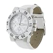 Geneva Platinum Genuine Leather Buckle Watch