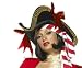 Adult Lady Pirate Hat with Gold Trim