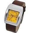 Diesel #DZ1193 Men's Yellow Dial Leather Band Watch