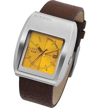 Diesel #DZ1193 Men's Yellow Dial Leather Band Watch