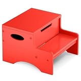 Step 'N Store Step Stool - Red